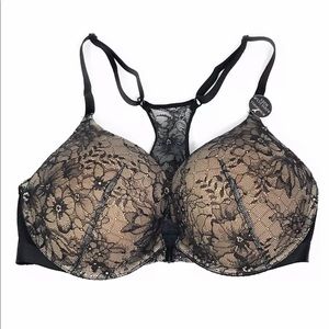 VS LACE RACERBACK BOMBSHELL BRA FRONT-CLOSE 32C